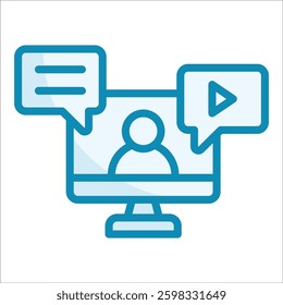 Webinar Icon Element For Design