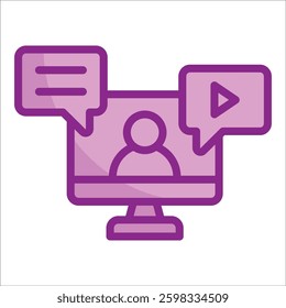 Webinar Icon Element For Design