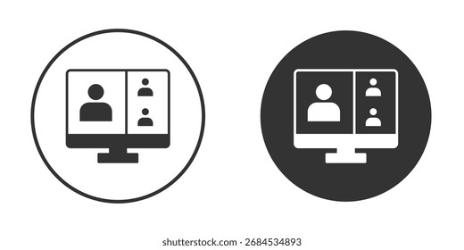 Icono de seminario web plano. Ilustración aislada símbolo de signo de Vector