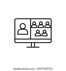 webinar icon Flat illustration sign