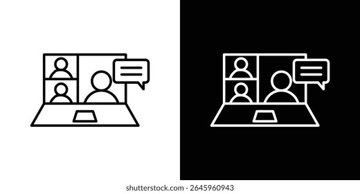 Webinar icon Flat style logo vector. perfect for UI designs