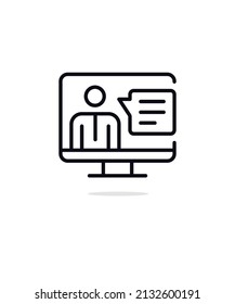 ICONO WEBINAR, para ilustración vectorial de la colección de diseño gráfico y web, eps 10