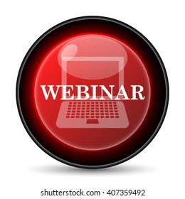Webinar icon. Internet button on white background. EPS10 vector
