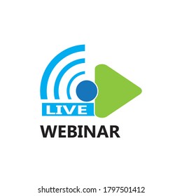 Webinar Icon Logo Design Template