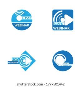 Webinar icon logo design template