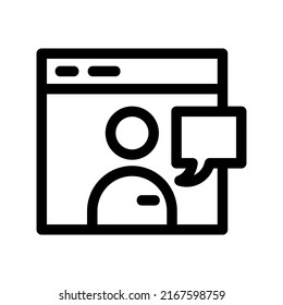icono de webinar o logotipo símbolo de signo aislado ilustración vectorial - iconos vectoriales de estilo negro de alta calidad
