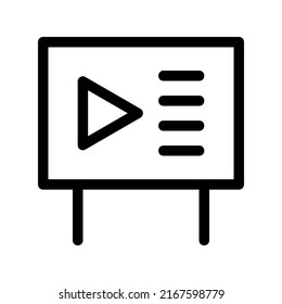 Webinar-Symbol oder Logo einzeln auf Zeichensymbolen, Vektorgrafik - qualitativ hochwertige Vektorsymbole mit schwarzem Hintergrund
