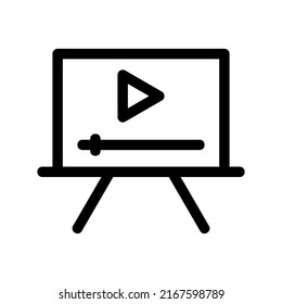 icono de webinar o logotipo símbolo de signo aislado ilustración vectorial - iconos vectoriales de estilo negro de alta calidad
