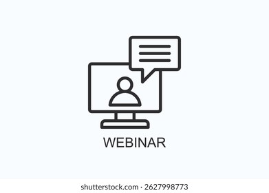 Webinar Icon Or Logo Isolated Vector Illustration