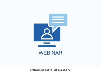 Webinar - Vektorgrafik mit Symbol oder Logo