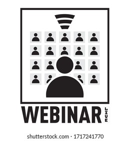 Webinar Icon Logo For Virtual Conferences And Meetings