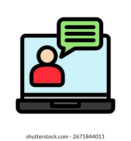 Ícone de Webinar Mini ícone de ilustração. Use Para Conceitos Modernos, Impressão, Ui, Kit Ux, Desenvolvimento De Web E Aplicativos. Vetor Relacionado A Escritório, Educação, Exame E Muito Mais