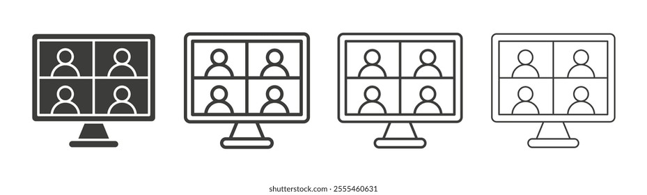 Webinar icon pack. vector illustration