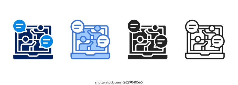 Webinar Icon Set Different Style Collection