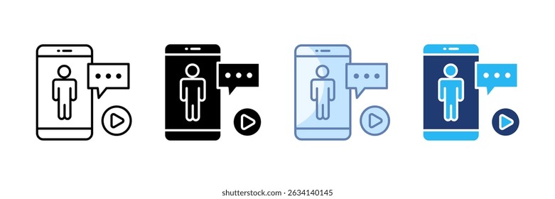 Webinar Icon Set Multiple Style Collection