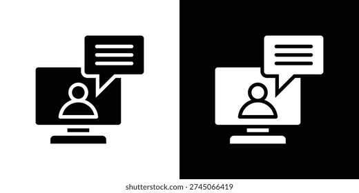 Webinar Icon Sheet Black And White
