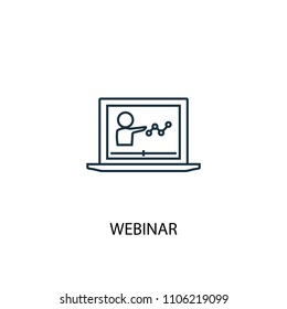 Webinar icon. Simple element illustration. Webinar symbol design from eLearning collection. Can be used in web and mobile.