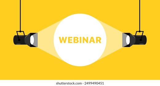 Webinar icon. Spotlight icon. Flat style. Vector icon.