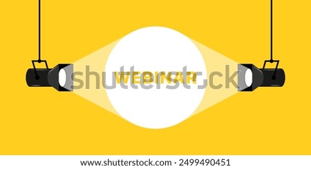 Webinar icon. Spotlight icon. Flat style. Vector icon.