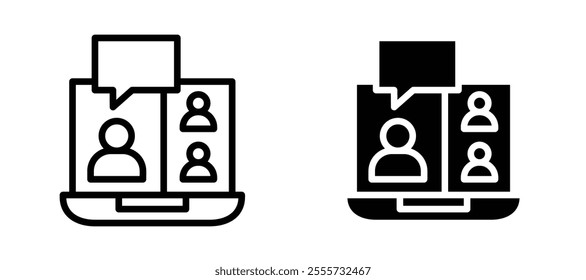 Webinar icon symbol collection on white background.