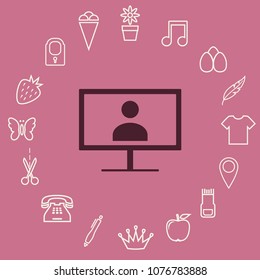 Webinar icon, vector design element
