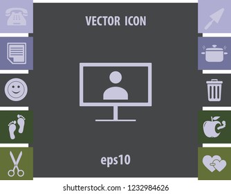 Webinar icon, vector design element
