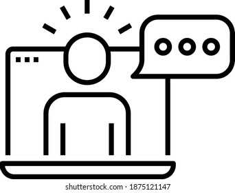 Icono de seminario web, ilustración vectorial