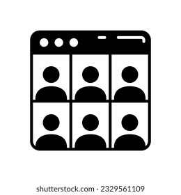 Webinar icon in vector. Illustration
