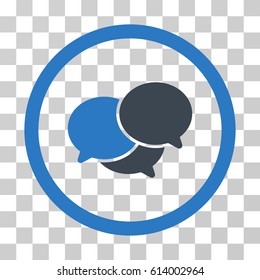 Webinar icon. Vector illustration style is flat iconic bicolor symbol, smooth blue colors, transparent background. Designed for web and software interfaces.