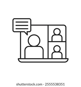 Webinar icon vector isolated on white background.