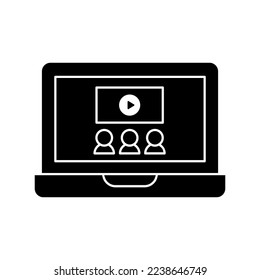 Webinar icon vector. online conference illustration sign. group call symbol or logo. 
