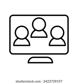 Webinar icon vector. Online conference illustration sign. Online training symbol or logo.