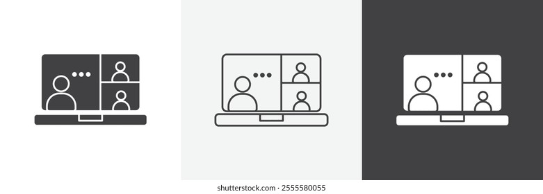 Webinar icon vector set for ui designs