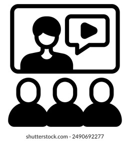 Icono del seminario web para Web, App, infografía, etc