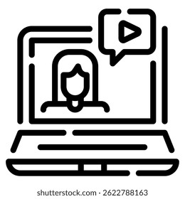 Ícone de webinar, para web, app, infográfico, etc