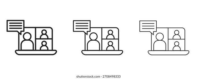 Iconos del seminario web. Colección de ícono de Vector perfecto de píxeles