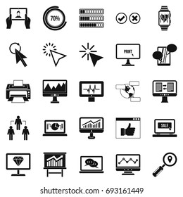 Webinar icons set. Simple set of 25 webinar vector icons for web isolated on white background