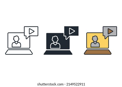 webinar icons  symbol vector elements for infographic web