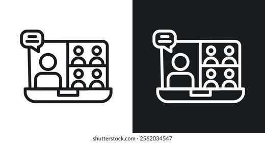 Webinar icons. vector set in black colors