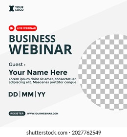 Webinar invite template. Banner live webinar promotion for social media and invitation