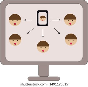 webinar  isolated icon flat style