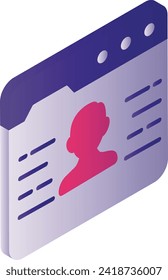 Concepto isométrico de seminarios web, ilustración de material de avatar de expertos a petición, diseño de iconos en color de vectores de conferencia en línea, símbolo de servicios de computación en nube y alojamiento web, signo de trabajo desde casa