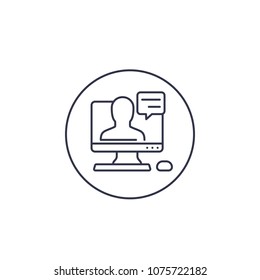 webinar line icon