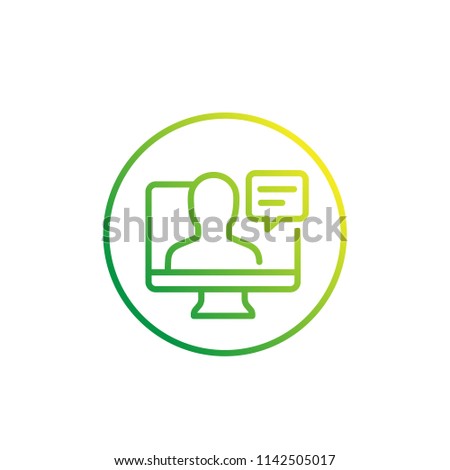 webinar linear icon on white