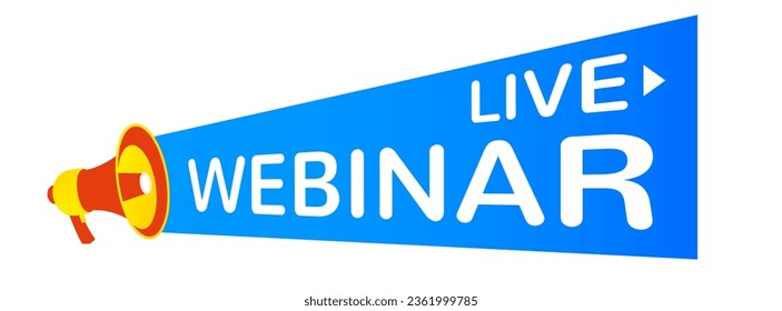Webinar live emblem isolated on background