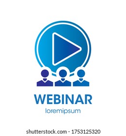 Webinar logo symbol or icon template