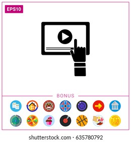 Webinar on Computer Screen Icon
