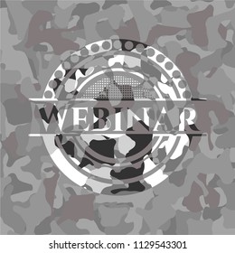 Webinar on grey camouflage texture