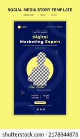 Webinar Online Digital Marketing Expert Promotion Banner Social Media Template Instagram Story