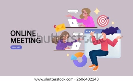 Webinar and online education. Distance learning, recorded classes, video tutorial metaphors. online educational. Home education, remote university graduation. e-learning and podcast. Vector flat.